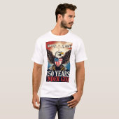 250 Independence Adelaar Embleem Banner T-shirt (Voorkant volledig)