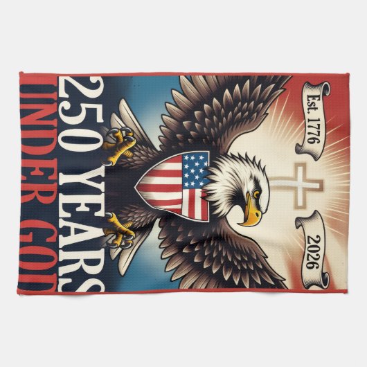 250 Independence Adelaar Embleem Banner Theedoek (Horizontaal)