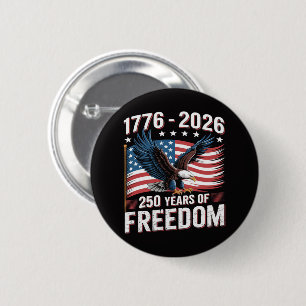 250 jaar 1776 2026 250e 4 juli ronde button 5,7 cm