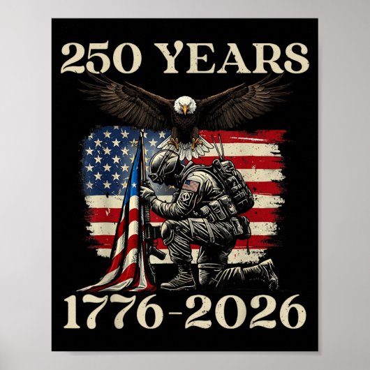 250 Jaar 1776 2026 250e Oude 4de Juli Poster (Voorkant)