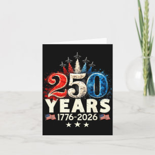250 Jaar 1776 2026 250e Vintage 4de Juli Kaart