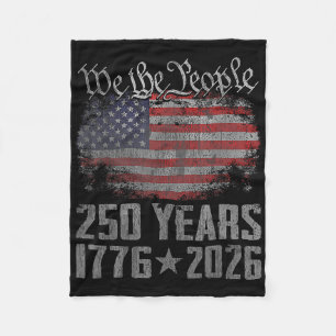 250 Jaar 1776 2026 250e Vintage Amerikaanse Vlag 4 Fleece Deken