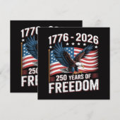 250 Jaar 1776 2026 250ste 4 juli Menu (Voorkant / Achterkant)