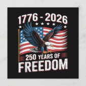 250 Jaar 1776 2026 250ste 4 juli Menu (Achterkant)