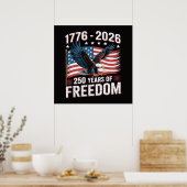 250 Jaar 1776 2026 250ste 4 juli Poster (Keuken)