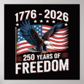 250 Jaar 1776 2026 250ste 4 juli Poster (Voorkant)