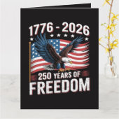 250 Jaar 1776 2026 250ste 4de Juli Kaart (Gele Bloem)