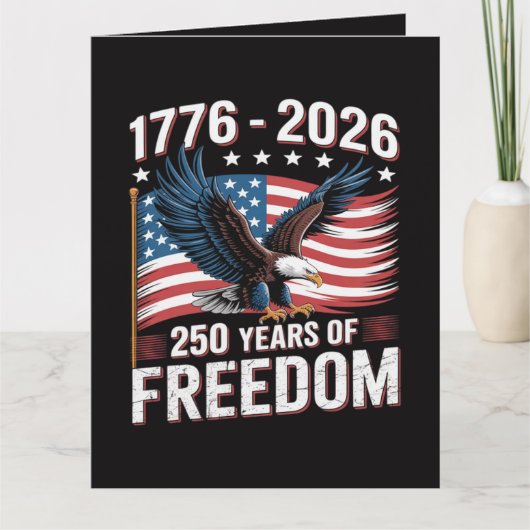 250 Jaar 1776 2026 250ste 4de Juli Kaart (Voorkant)