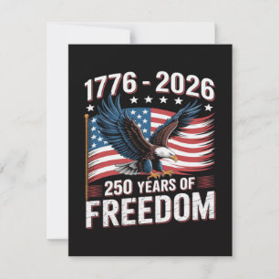 250 Jaar 1776 2026 250ste 4de Juli Kaart