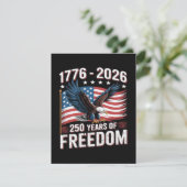250 Jaar 1776 2026 250ste 4de Juli Kaart (Staand voorkant)