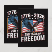 250 Jaar 1776 2026 250ste 4de Juli Kaart (Voorkant / Achterkant)