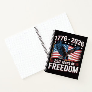 250 Jaar 1776 2026 250ste 4de Juli Notitieboek