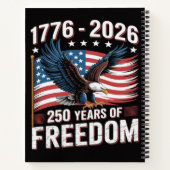 250 Jaar 1776 2026 250ste 4de Juli Notitieboek (Achterkant)