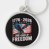 250 Jaar 1776 2026 250ste 4de Juli Sleutelhanger (Voorkant)