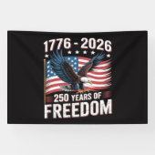 250 Jaar 1776 2026 250ste 4de Juli Spandoek (Horizontaal)