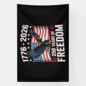 250 Jaar 1776 2026 250ste 4de Juli Spandoek (Verticaal)