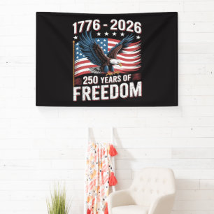 250 Jaar 1776 2026 250ste 4de Juli Spandoek