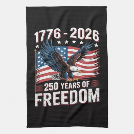 250 Jaar 1776 2026 250ste 4de Juli Theedoek (Verticaal)
