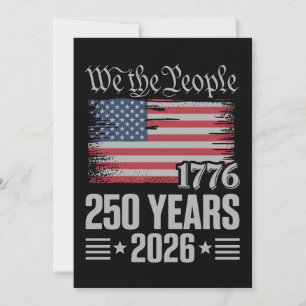 250 Jaar 1776 2026 250ste Verjaardag 4 Juli Kaart