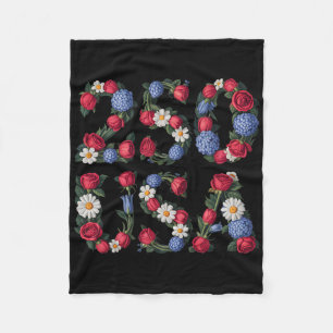 250 Jaar 1776-2026 250ste verjaardag Bloemen _1 Fleece Deken