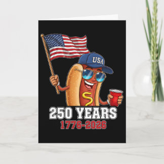 250 Jaar 1776-2026 250ste Verjaardag Hotdog  Kaart