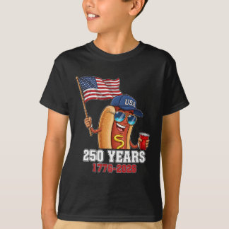 250 Jaar 1776-2026 250ste Verjaardag Hotdog  T-shirt