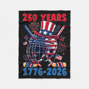 250 Jaar 1776 2026 250ste Verjaardag IJshockey Fleece Deken