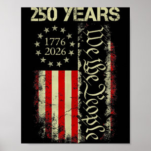 250 Jaar 1776-2026 250ste Verjaardag Usa Vlag Patr Poster
