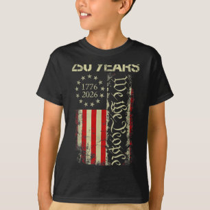 250 Jaar 1776-2026 250ste Verjaardag Usa Vlag Patr T-shirt
