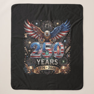 250 Jaar 1776 2026 4 juli Adelaar 250ste Verjaarda Sherpa Deken