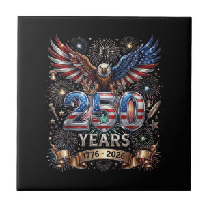 250 Jaar 1776 2026 4 juli Adelaar 250ste Verjaarda Tegeltje
