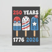 250 jaar 1776 2026 4 juli ijs aankondiging (Staand voorkant)