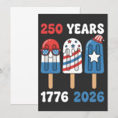 250 jaar 1776 2026 4 juli ijs aankondiging (Voorkant / Achterkant)