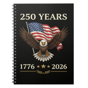 250 Jaar 1776 2026 Adelaar Amerikaanse Vlag Notitieboek
