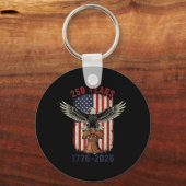 250 Jaar 1776 2026 Amerika 4 juli Sleutelhanger (Voorkant)