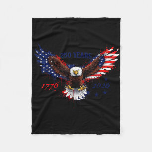 250 jaar 1776–2026 amerikaanse adelaar patriottisc fleece deken