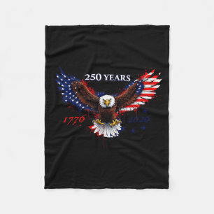 250 jaar 1776–2026 amerikaanse adelaar patriottisc fleece deken