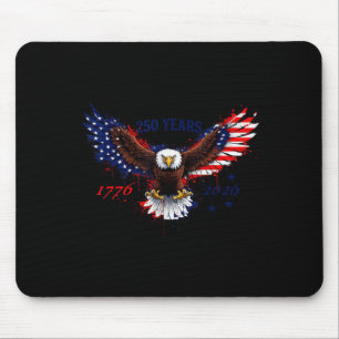 250 jaar 1776–2026 amerikaanse adelaar patriottisc muismat