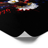 250 jaar 1776–2026 Amerikaanse adelaar patriottisc Poster (Hoek)