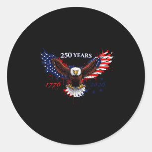 250 jaar 1776–2026 amerikaanse adelaar patriottisc ronde sticker