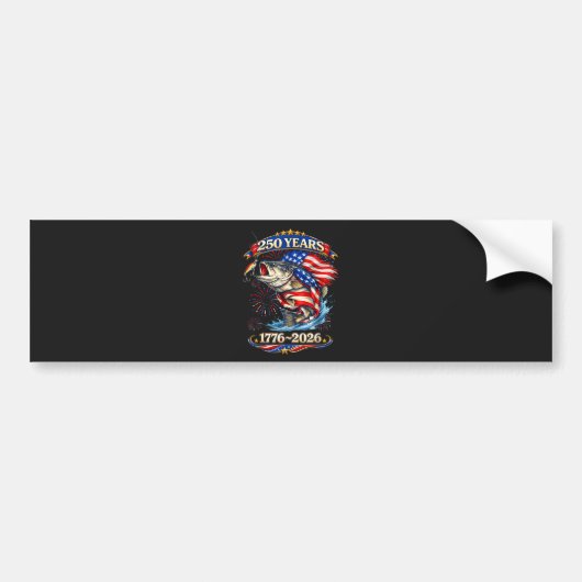 250 Jaar 1776-2026 Forelvissen Bumpersticker (Voorkant)