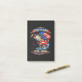 250 Jaar 1776-2026 Forelvissen Post-it® Notes (Op bureau)