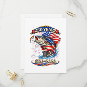 250 Jaar 1776-2026 Forelvissen Uitnodiging Briefkaart
