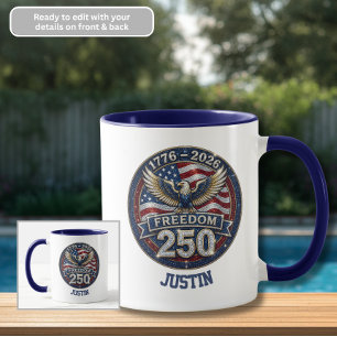 250 Jaar 1776-2026 Freedom Eagle Koffie Mok