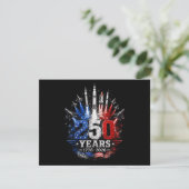 250 jaar 1776–2026 Patriottische Hemel Viering Gra Save The Date (Staand voorkant)
