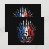 250 jaar 1776–2026 Patriottische Hemel Viering Gra Save The Date (Voorkant / Achterkant)