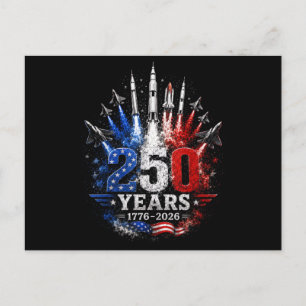 250 jaar 1776–2026 Patriottische Hemelviering Grat Briefkaart
