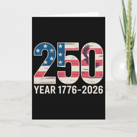 250 Jaar 1776-2026 Patriottische Viering Kaart (Voorkant)