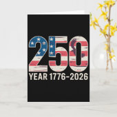 250 Jaar 1776-2026 Patriottische Viering Kaart (Gele Bloem)