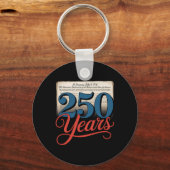 250 jaar 1776 Onafhankelijkheidsverklaring Amerika Sleutelhanger (Voorkant)